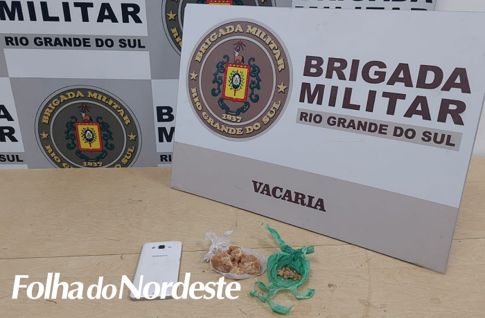 Brigada Militar de Vacaria efetua prisão de três pessoas por tráfico de drogas