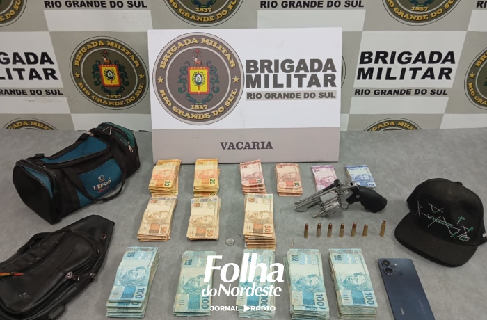 Dupla é presa após roubo e mais de R$ 120 mil são recuperados em Vacaria
