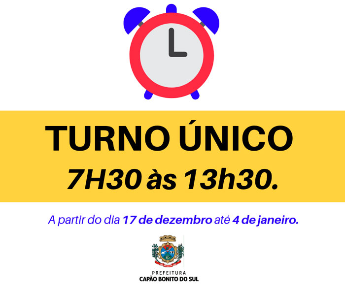 Prefeitura de Capão Bonito do Sul inicia turno a partir de segunda-feira