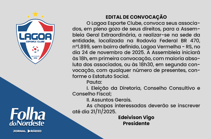 EDITAL DE CONVOCAÇÃO