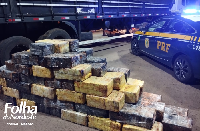 PRF apreende carreta com mais de uma tonelada de maconha em Sarandi 
