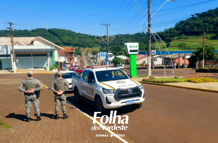 Brigada Militar instala Posto Base na praça central de Cacique Doble