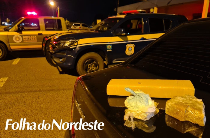 PRF e Brigada Militar prendem casal de traficantes em Vacaria