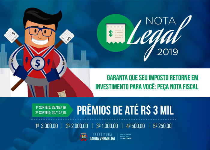 Campanha Nota Legal: troque cupons e concorra a prêmios