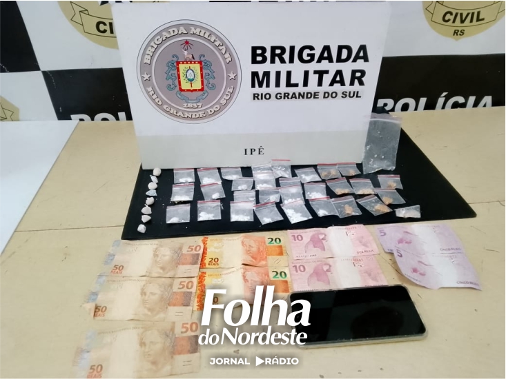 Brigada Militar prende mulher por tráfico de drogas em Ipê após denúncia anônima