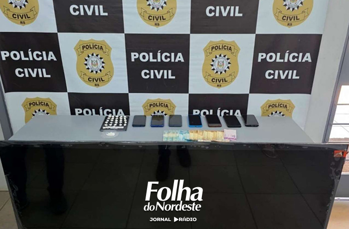 Três pessoas são presas por tráfico de drogas em Lagoa Vermelha