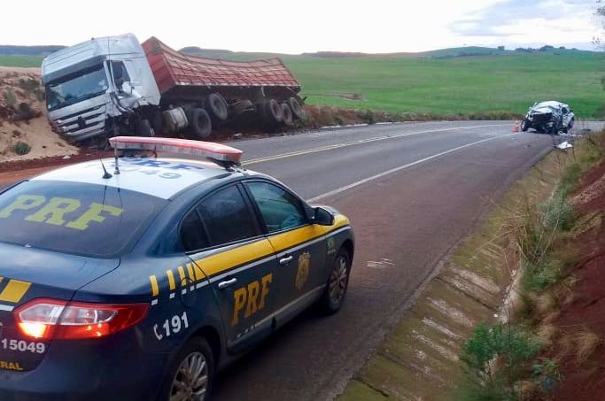 PRF atende acidente com morte na BR 285 em Muitos Capões