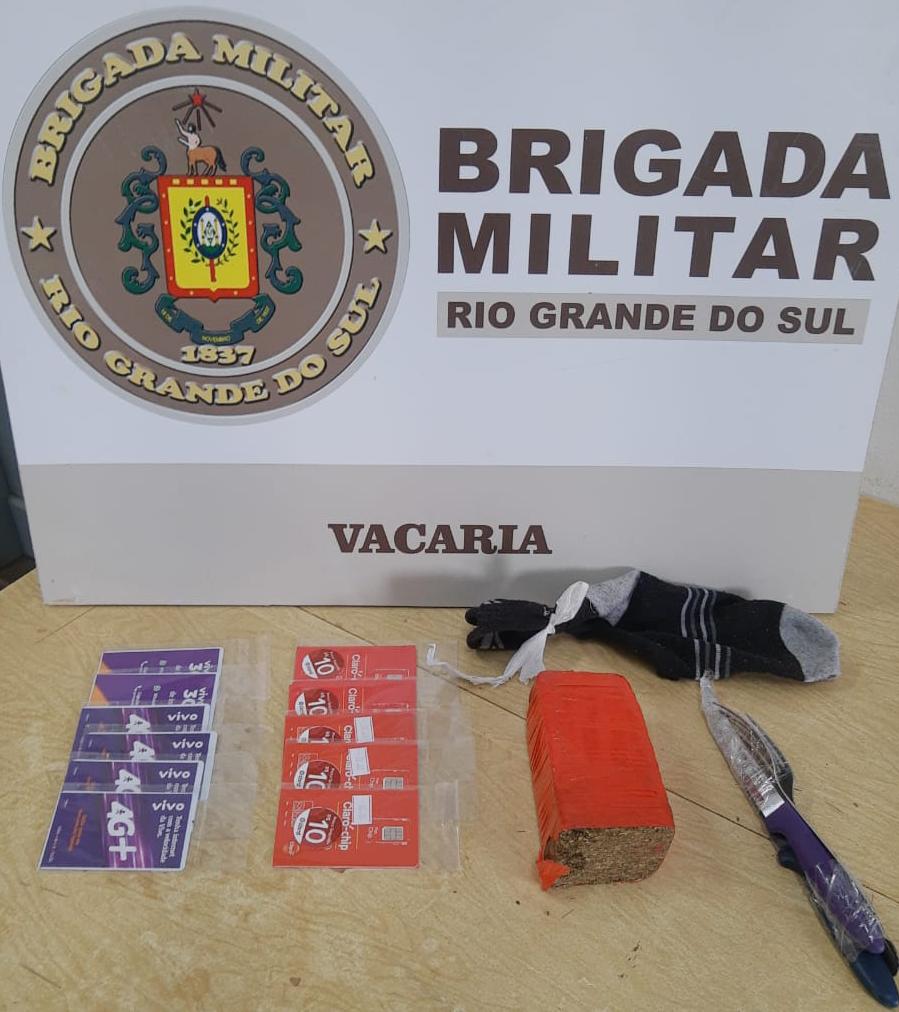 Brigada Militar efetua apreensão de adolescente pela quarta vez arremessando drogas no Presídio de Vacaria
