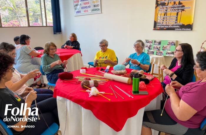 Projeto do Creati UPF reúne voluntárias para confeccionar agasalhos de tricô