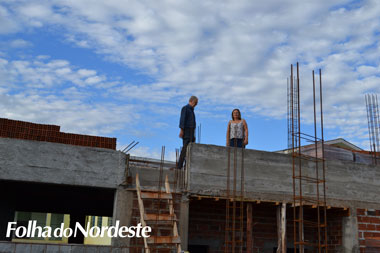 Vereadores visitam obras da nova escola de Educação Infantil do Município