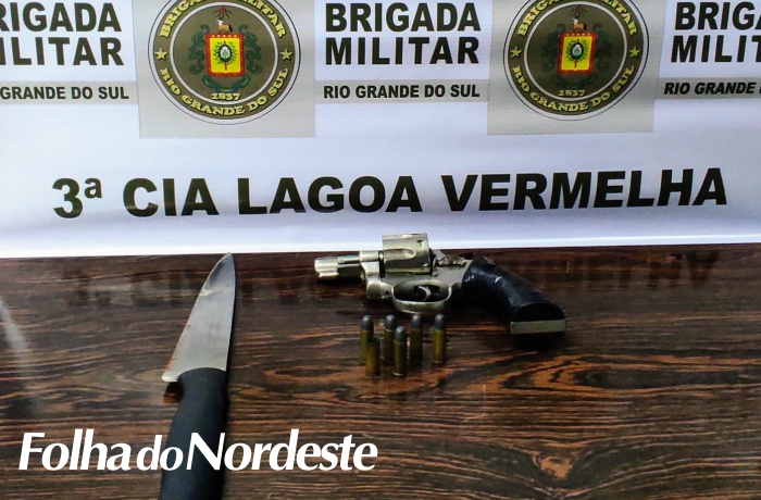 Brigada Militar efetua prisão de indivíduos armados em frente a escola em Lagoa Vermelha