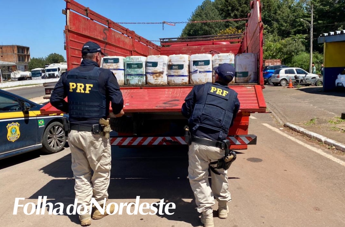PRF apreende caminhão com 3 toneladas de agrotóxicos ilegais