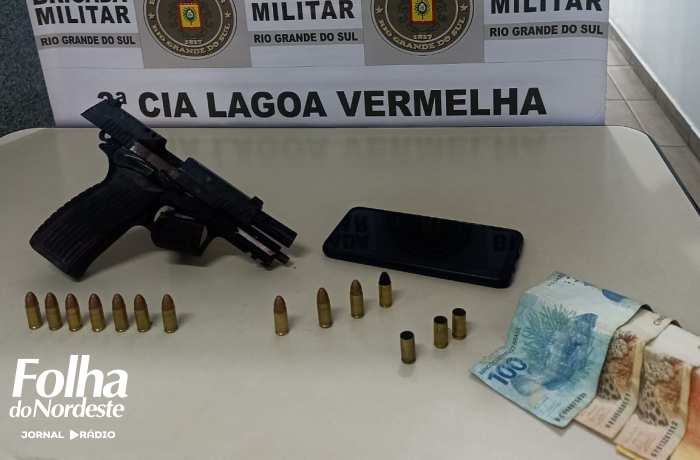 Brigada Militar realiza prisão por tentativa de homicídio e apreende arma utilizada em Lagoa Vermelha