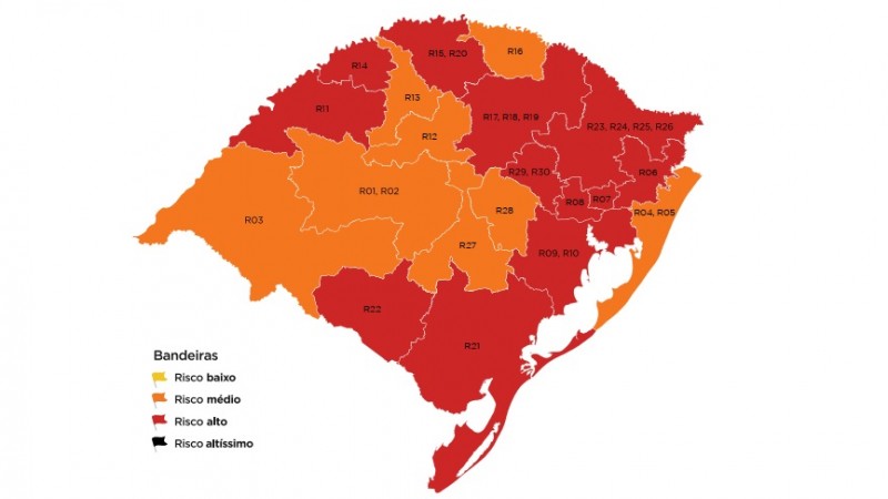 Mapa preliminar aponta Lagoa em Vermelho na 13ª Rodada do Distanciamento Controlado