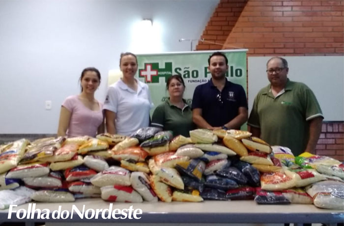 Secretaria de Educação entrega aproximadamente 270kg de alimentos para Hospital São Paulo