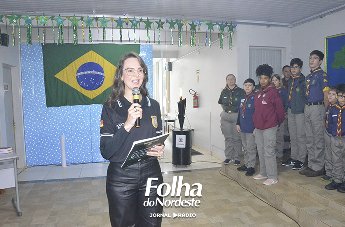 Delegada destaca missão da Polícia Civil durante abertura da Semana da Pátria