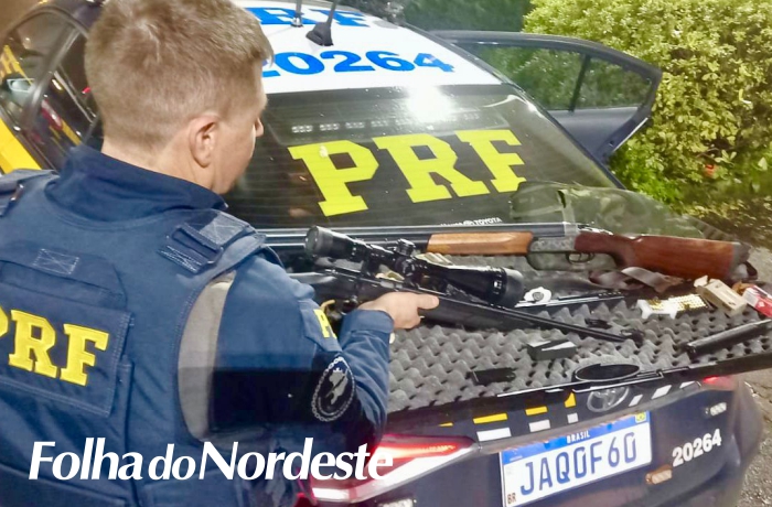 PRF apreende adolescentes e prende homem com espingardas furtadas
