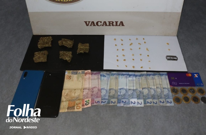 Brigada Militar prende três pessoas por tráfico e posse de drogas em Vacaria