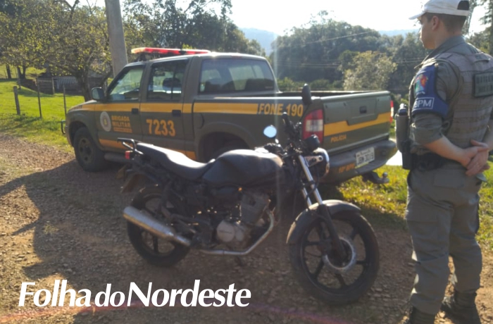 Brigada Militar e Polícia Civil recuperam motocicleta furtada em Campestre da Serra