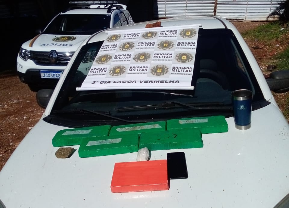 Brigada Militar realizou grande apreensão de cocaína e maconha em Lagoa Vermelha