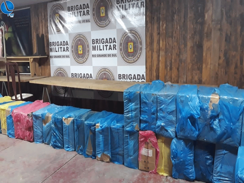Brigada Militar apreende 230 mil maços de cigarros