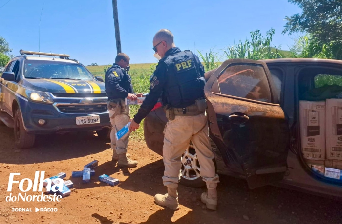 PRF apreende 15 mil maços de cigarros contrabandeados em Coronel Bicaco