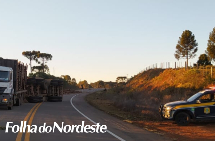 PRF atende atropelamento de animal e queda de carga na BR 285 em Monte Alegre dos Campos