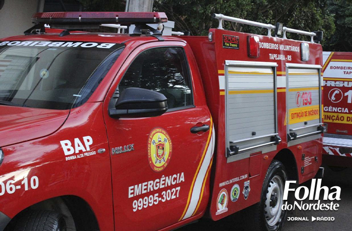 Homem é socorrido após ser soterrado em acidente de trabalho em Tapejara