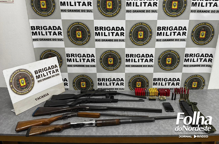 Homem é preso em Vacaria por posse ilegal de armas e receptação