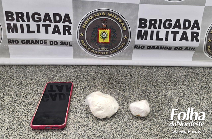 Brigada Militar prende casal por tráfico de drogas no bairro Boa Vista, em Lagoa Vermelha