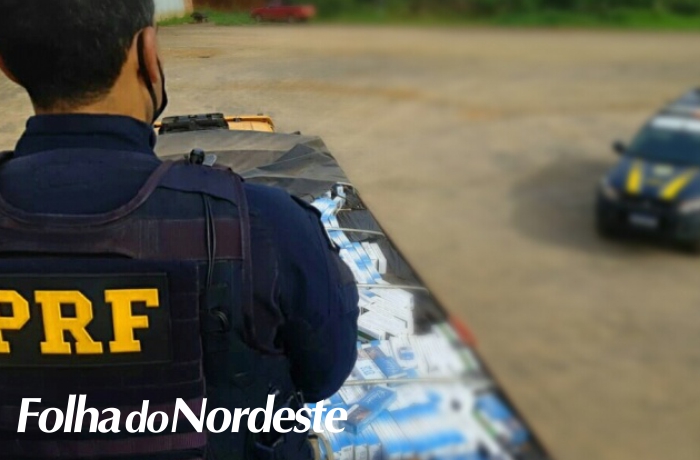 PRF apreende cerca de 200 mil maços de cigarros e prende homem em Lagoa Vermelha