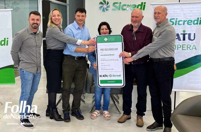 Associado do Sicredi recebe R$ 50 mil em sorteio de Seguro de Vida em Nova Bassano