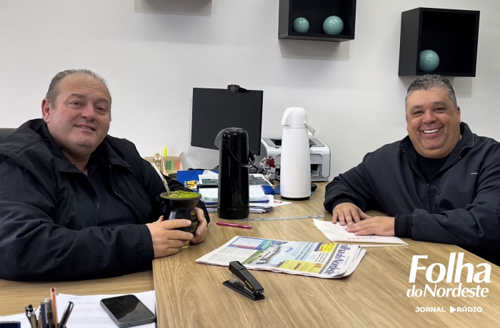 Jornal Folha do Nordeste é recebido pelo prefeito Joel Isidoro Cristianetti em Ibiraiaras