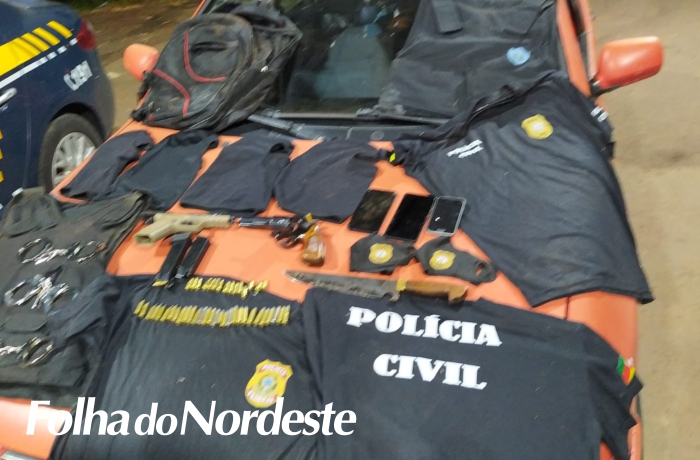 PRF prende criminosos que planejavam assaltar joalheria vestidos como policiais