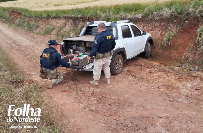 PRF prende três traficantes com mais de 350 quilos de maconha em Almirante Tamandaré do Sul