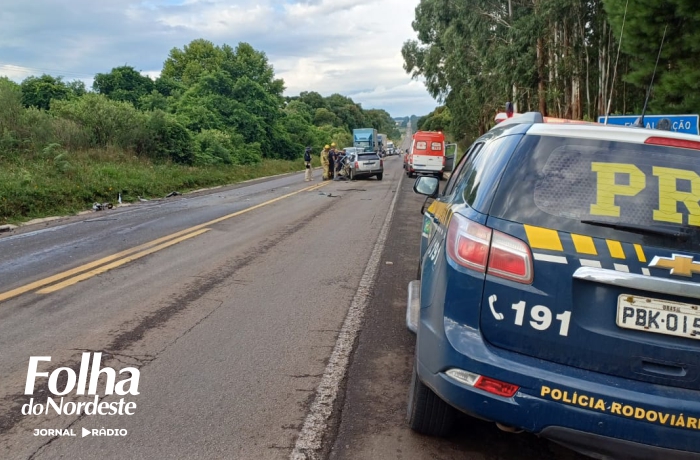 Colisão na BR-116 em Vacaria deixa um morto na saída para Lages