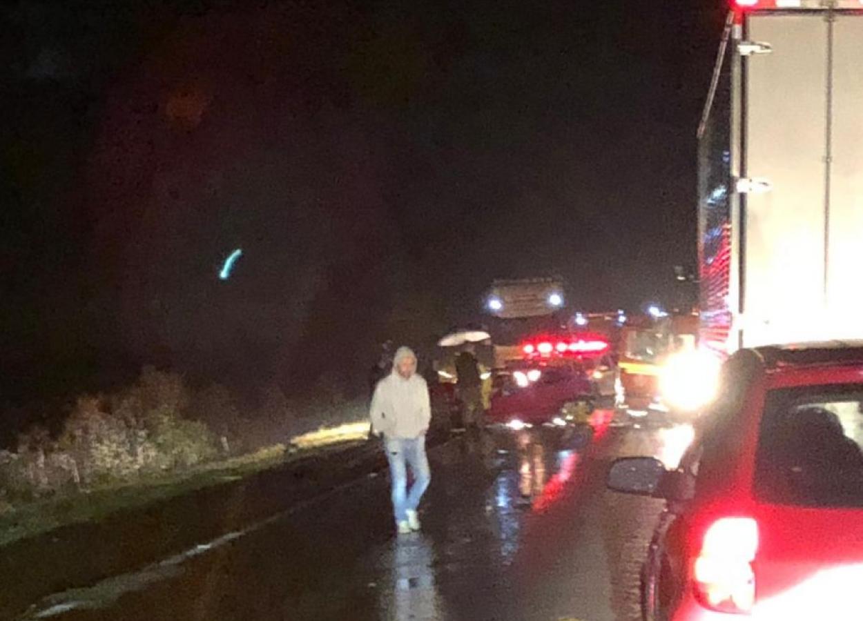 BR 285: Colisão frontal deixe quatro pessoas feridas em Lagoa Vermelha