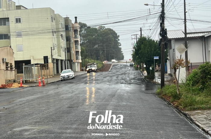 Recapeamento na Rua Maria Luíza Nunes entra na fase final em Lagoa Vermelha