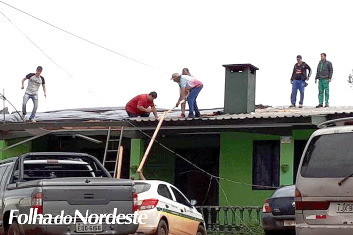 Ventos causam danos em Lagoa Vermelha