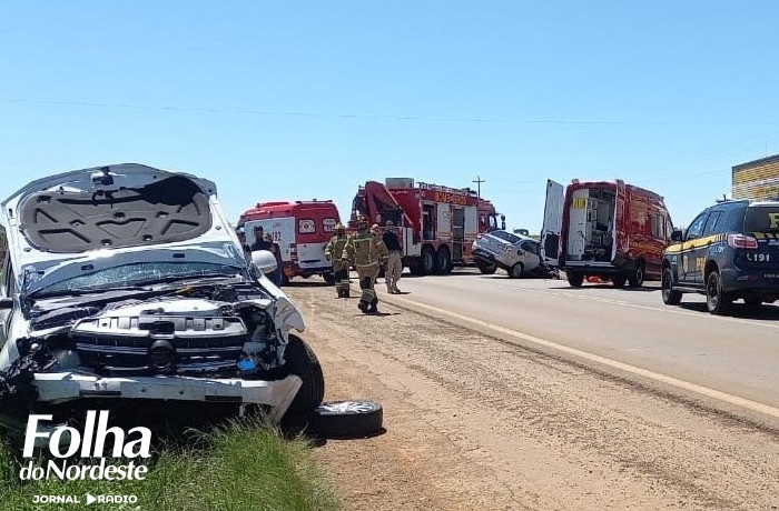 Acidente entre Siena e Amarok deixa três feridos na BR-285, em Vacaria