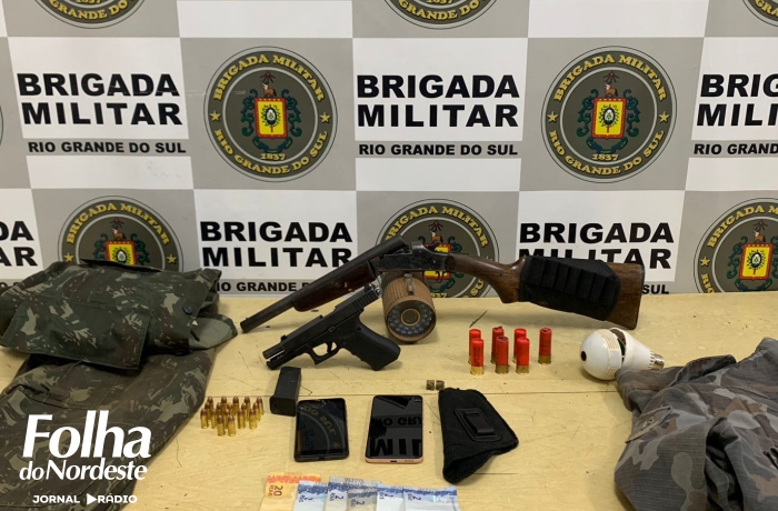 Brigada Militar prende dois homens por tráfico de drogas e porte ilegal de arma