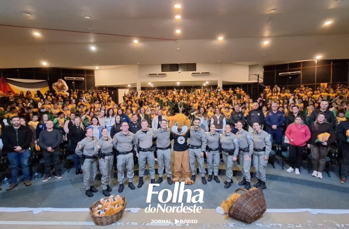 Cerca de 300 alunos concluem o PROERD em formatura realizada pela Brigada Militar de Vacaria