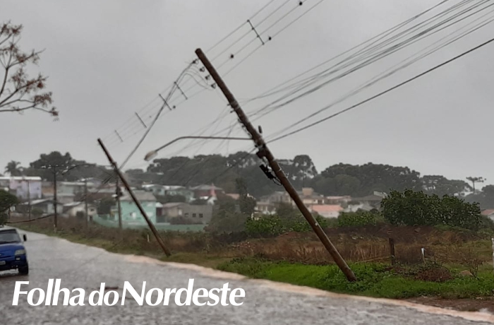 Vendaval atinge vários bairros em Lagoa Vermelha