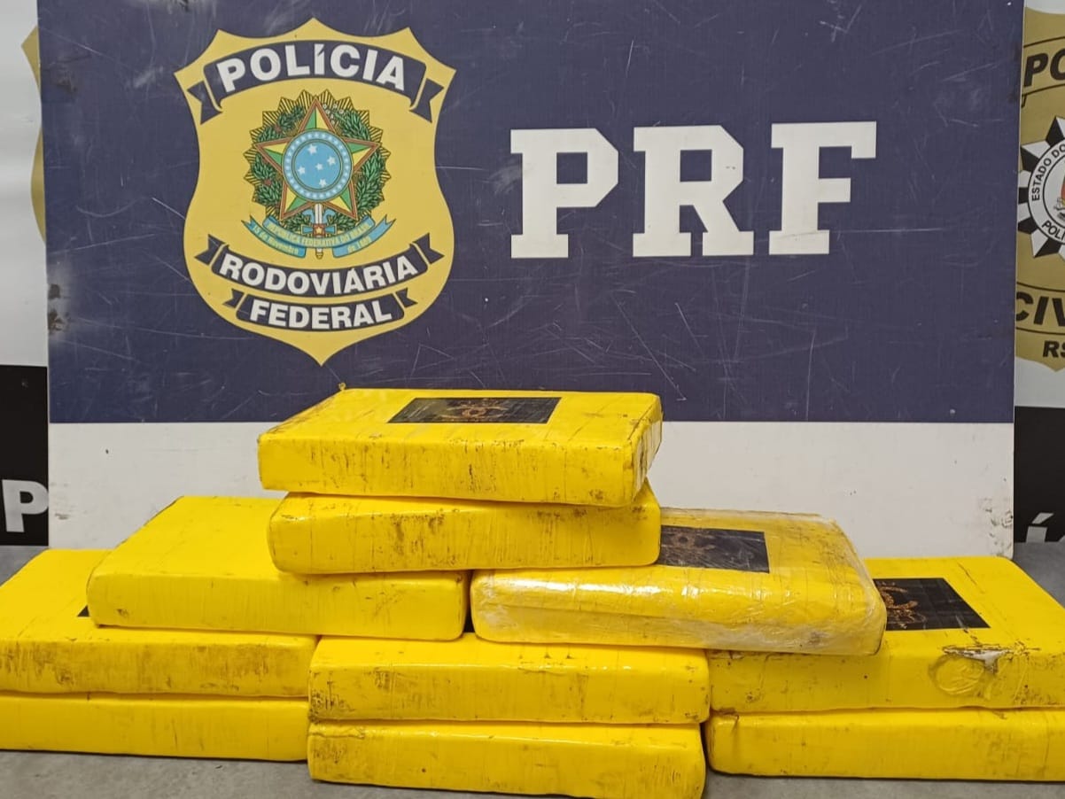 PRF apreende 10,9 kg de cocaína em Vacaria e prende mulher de 33 anos
