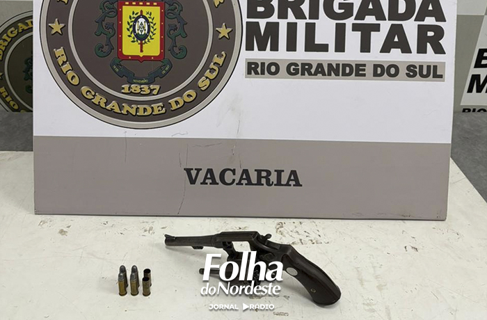 Brigada Militar prendeu homem por porte ilegal de arma em Vacaria