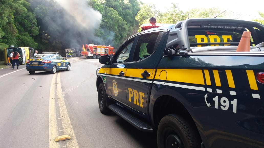 PRF atende acidente com vítima fatal em Vacaria