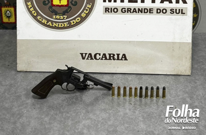 Brigada Militar prende homem por porte ilegal de arma de fogo em Vacaria