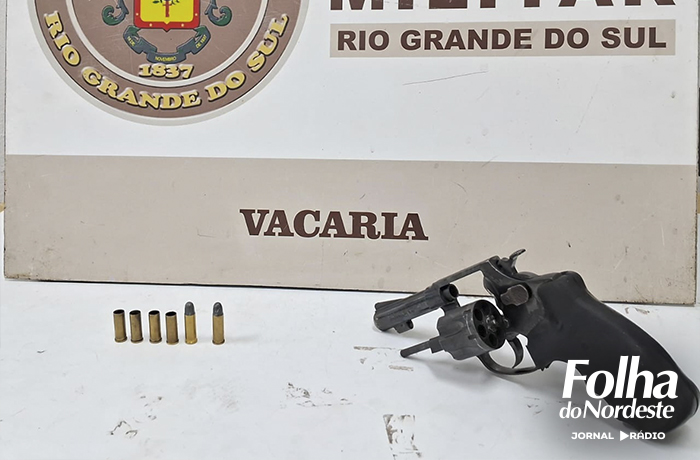 Brigada Militar prende suspeito e apreende arma de fogo em Vacaria