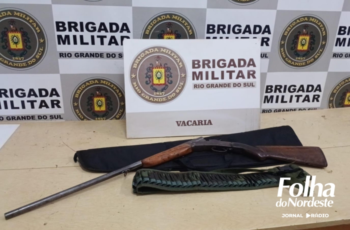 Homem é preso por porte ilegal de arma de fogo em Vacaria 