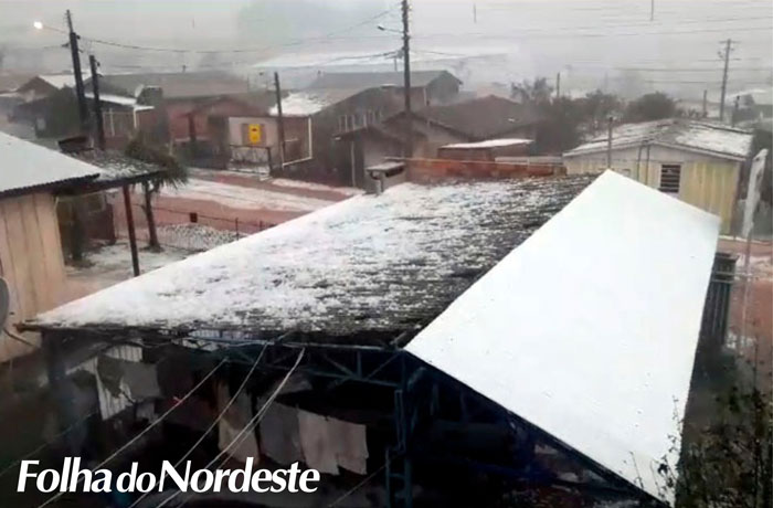 Granizo danifica 4 mil casas em Lagoa Vermelha
